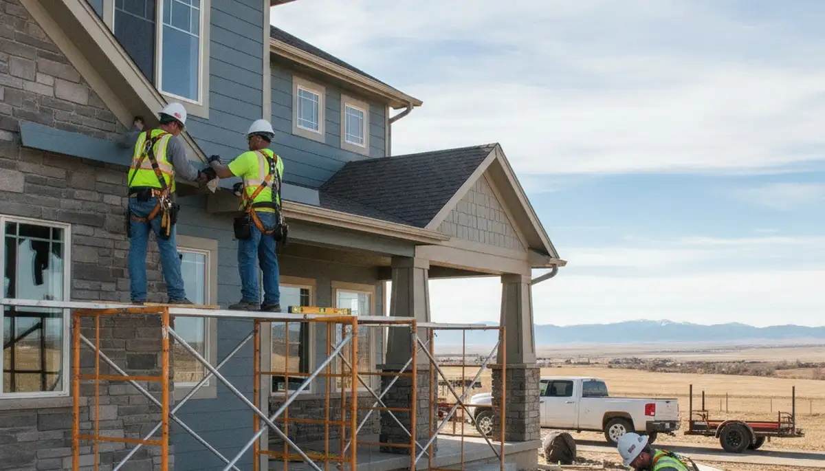 Vinyl siding installation by Aurora, CO siding contractor for residential homes