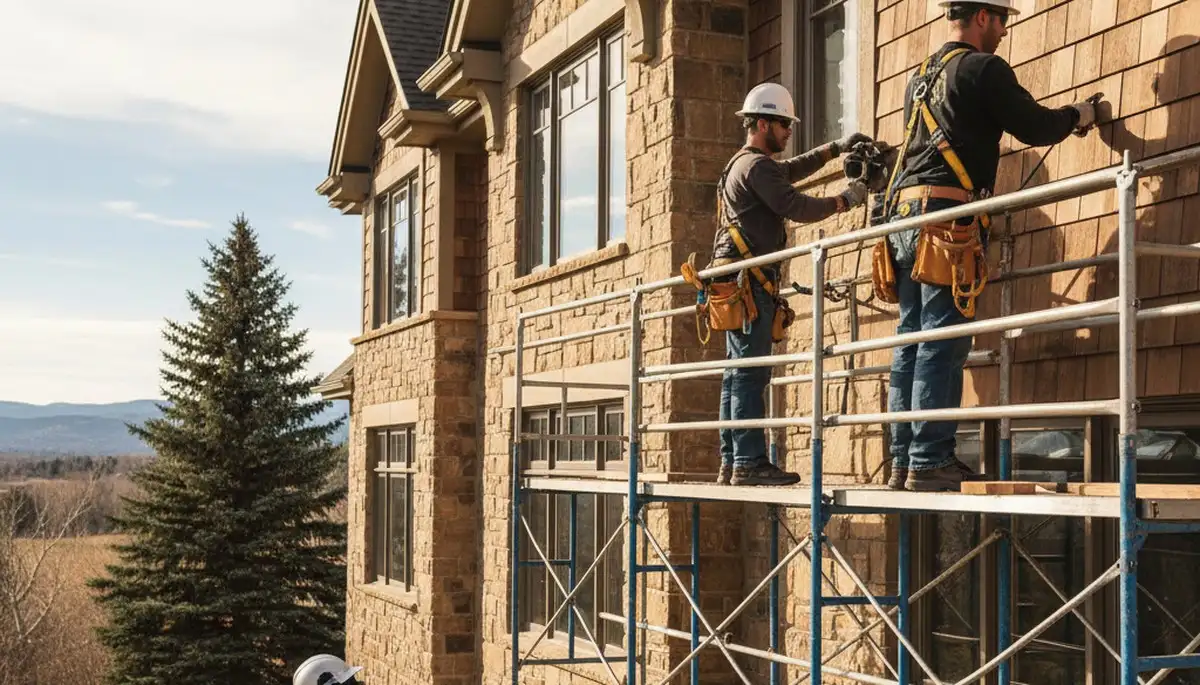 Aurora, CO siding contractor installing durable vinyl siding on a residential home