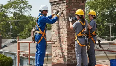 Aurora, CO chimney repair by FX Remodeling & Exteriors for cracked mortar and damaged brick