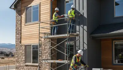 Vinyl siding installation by Aurora, CO siding contractor for residential exterior upgrade