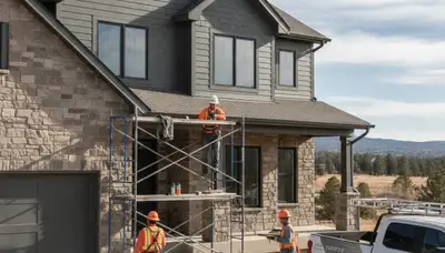 Aurora, CO siding contractor installing durable vinyl siding for local homes