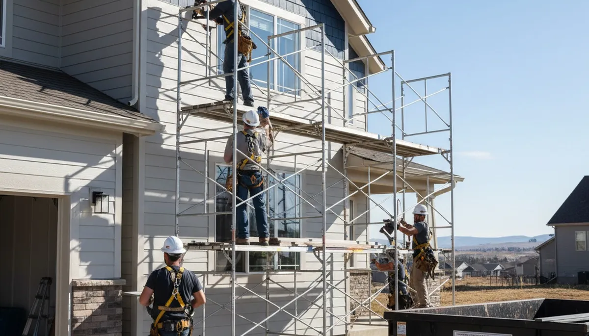 Siding installation for Aurora, CO home by Aurora Vinyl Siding contractor