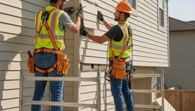 Vinyl siding repair in Aurora, CO by FX Remodeling & Exteriors for storm-damaged home exterior